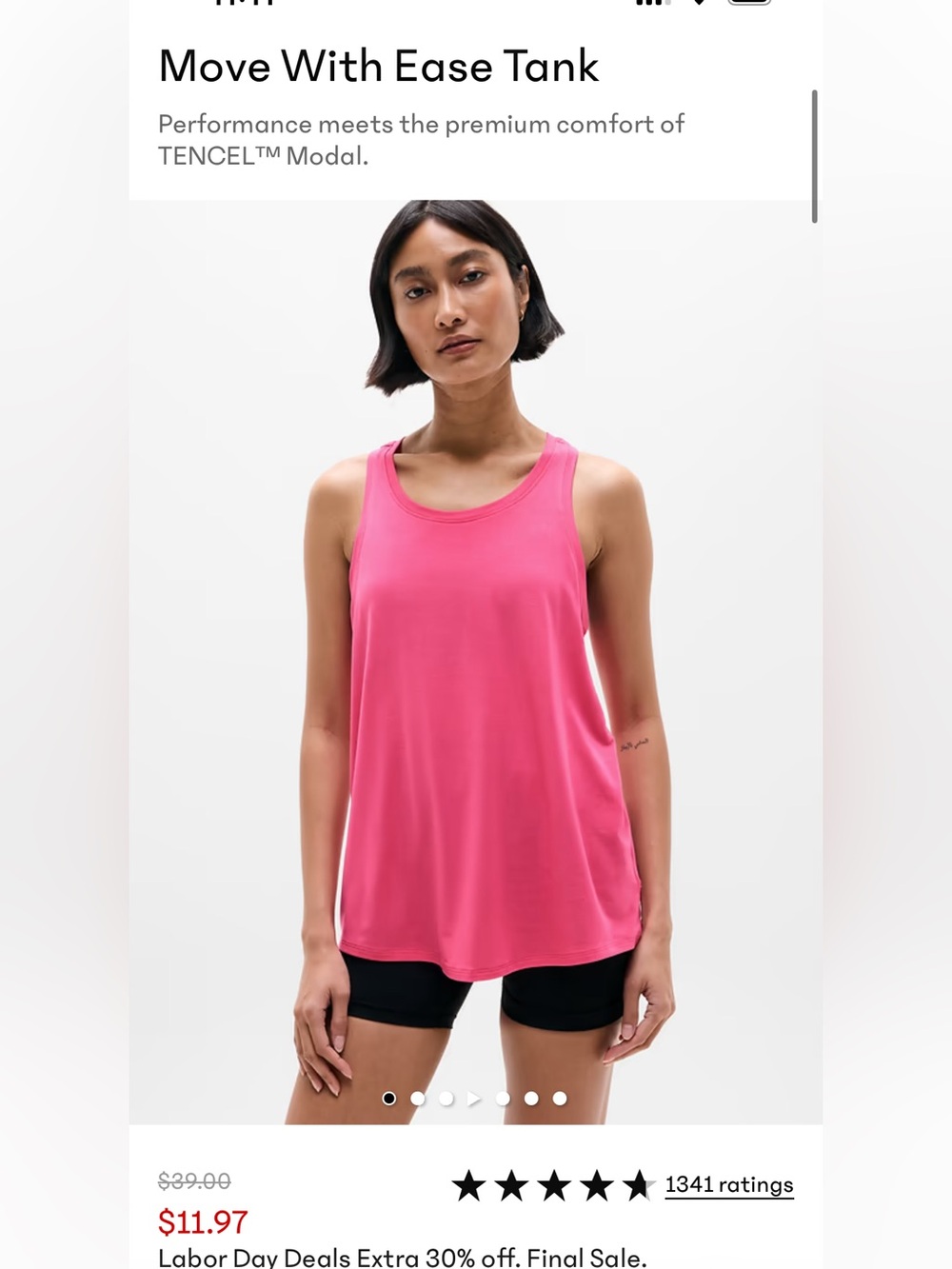 Athleta Move-With-Ease Tank - pink